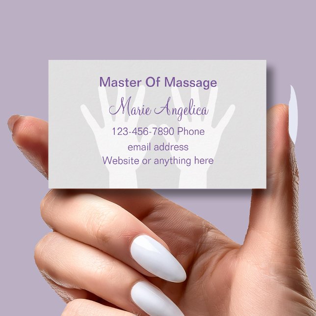 Massage Therapist Hands On  Business Card (Creator Uploaded)