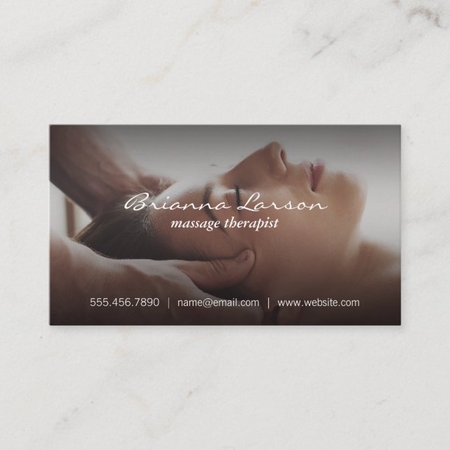 Massage Therapist | Head Massage Business Card (Front)