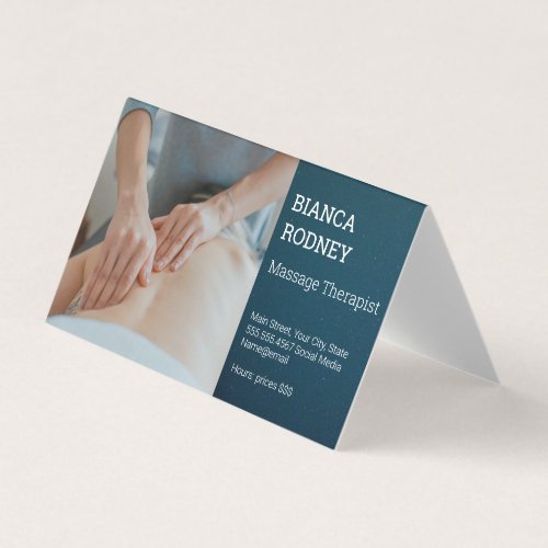Massage Therapist  Health and Wellness Business Card