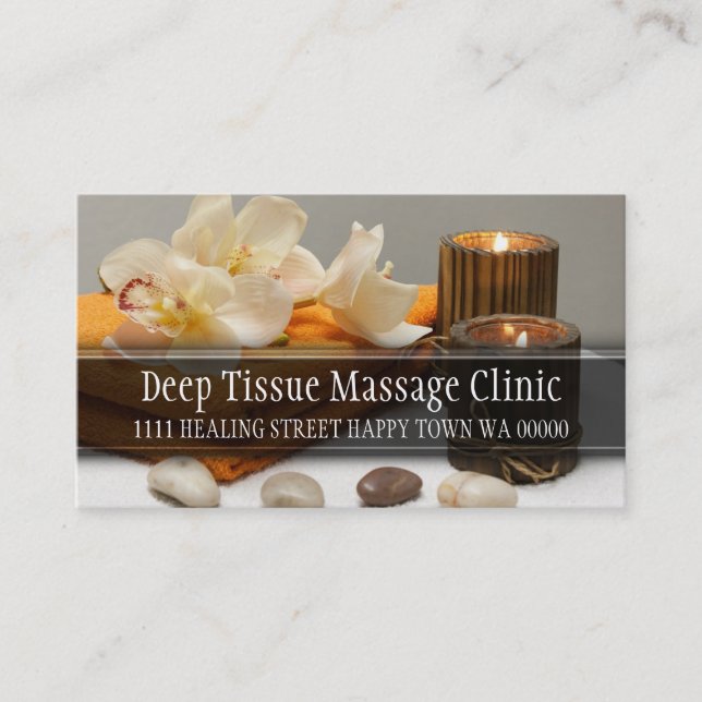 Massage Therapist Health Clinic Wellness Business Card (Front)