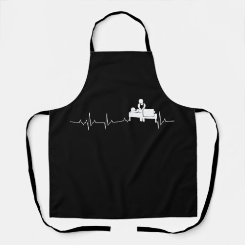 Massage Therapist Heartbeat Funny TShirt Apron