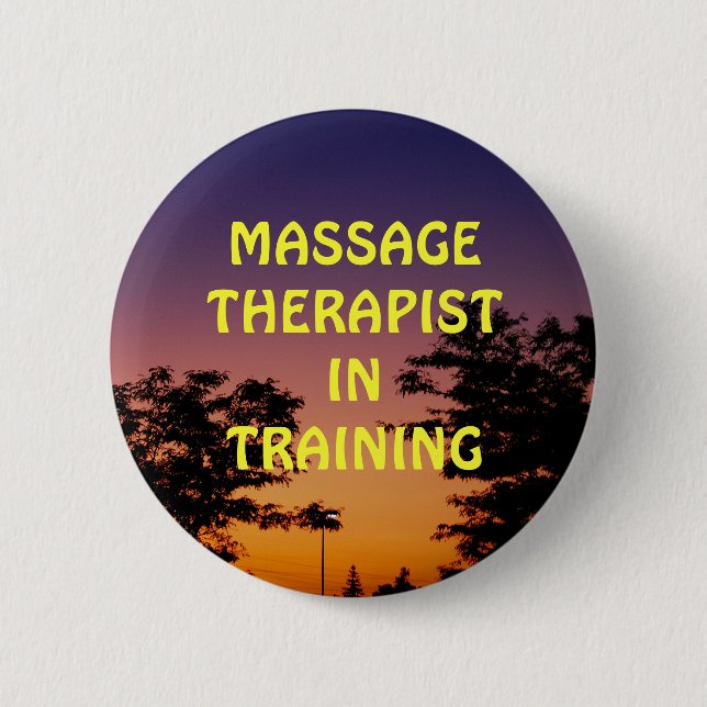 MASSAGE THERAPIST IN TRAINING PINBACK BUTTON (Front)