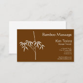 Massage Therapist Japanese Bamboo Business Card (Front/Back)