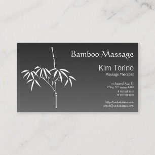 Massage Therapist Japanese Bamboo Gradient Business Card