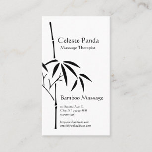 Massage Therapist Japanese Garden Bamboo Business Card