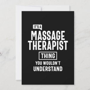 Massage Therapist Job Title Gift Invitation