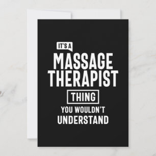 Massage Therapist Job Title Gift Thank You Card