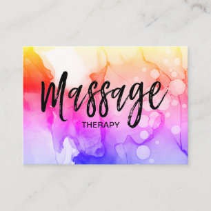 *~* Massage Therapist Logo Massage Therapy QR code Business Card