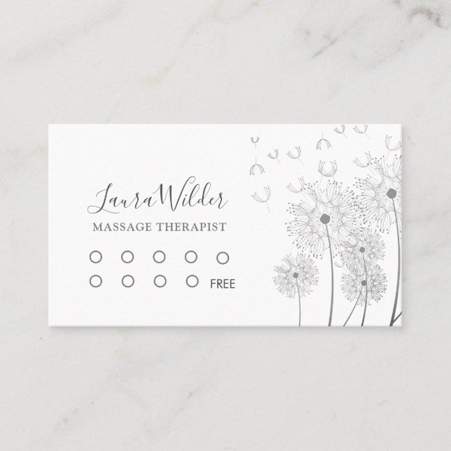 Massage Therapist  Loyalty Card (Front)