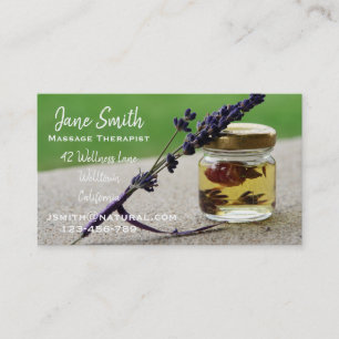 Massage Therapist Massage oil Business Card