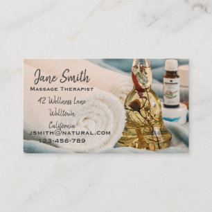 Massage Therapist Massage oil Business Card