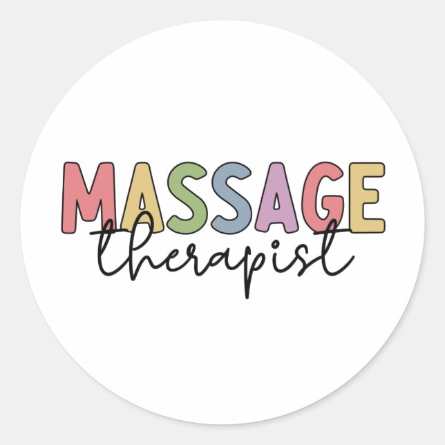 Massage Therapist | Massage Therapy Classic Round Sticker (Front)