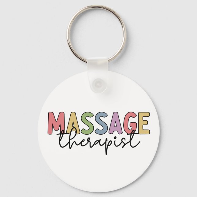 Massage Therapist | Massage Therapy Gifts Keychain (Front)