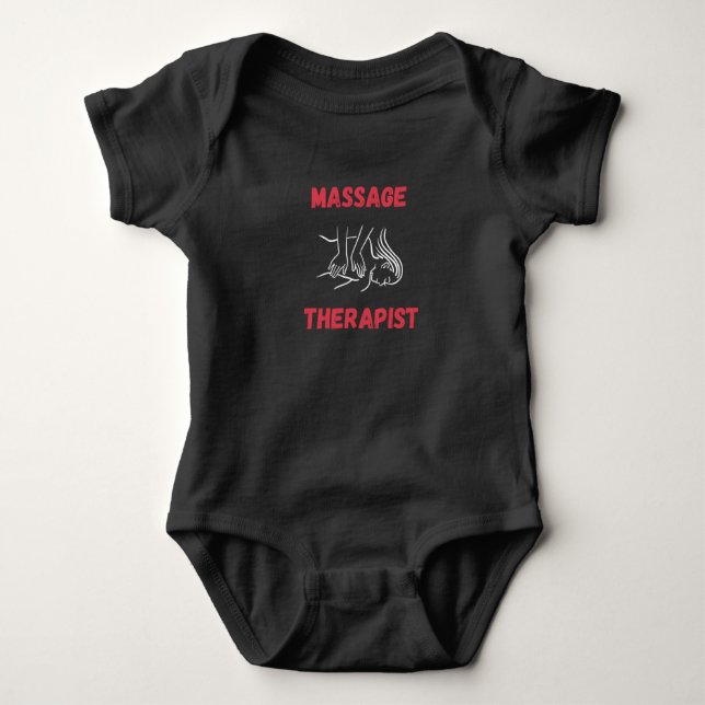 Massage Therapist Massaging Baby Bodysuit (Front)
