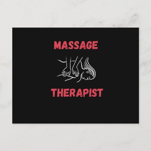 Massage Therapist Massaging Postcard