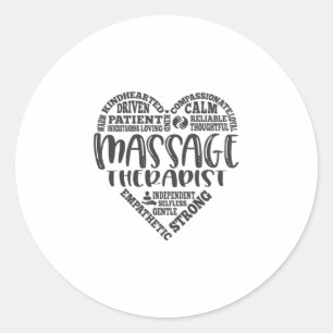 Massage Therapist, Masseuse, subway art Classic Round Sticker