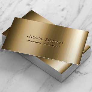 Massage Therapist Metal Bronze Business Card