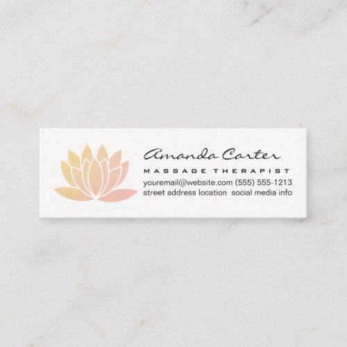 Massage Therapist Mini Business Card