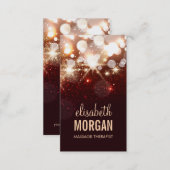 Massage Therapist - Modern Glitter Sparkle Business Card (Front/Back)