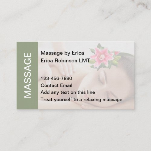 Massage Therapist Modern Soothing Business Cards