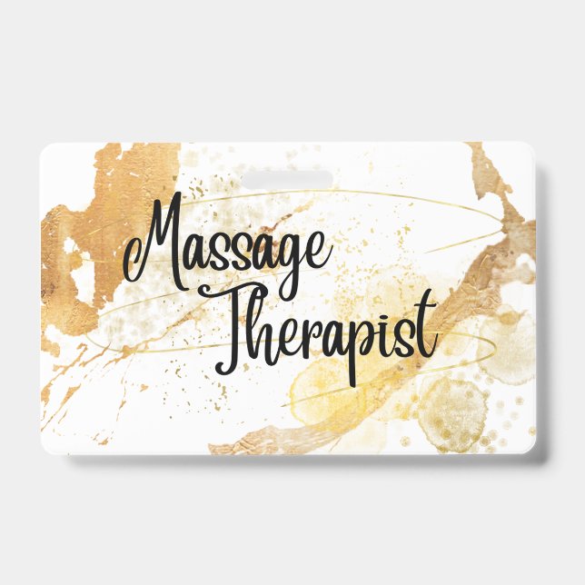 Massage Therapist Name Badge (Front)