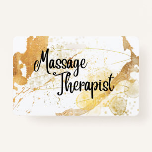 Massage Therapist Name Badge