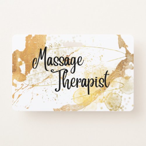 Massage Therapist Name Badge