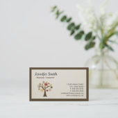 Massage Therapist - Nature Tree of Life Business Card (Standing Front)
