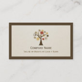Massage Therapist - Nature Tree of Life Business Card (Back)