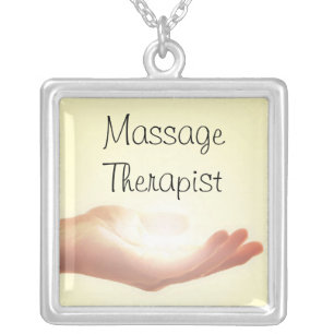 Massage Therapist Necklace with Hand