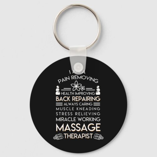 Massage Therapist Pain Removing Health Keychain