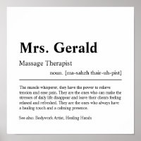Massage Therapist Personalized Gift