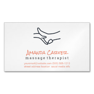 Massage Therapist   Physical Therapist Business Ca Card Magnet