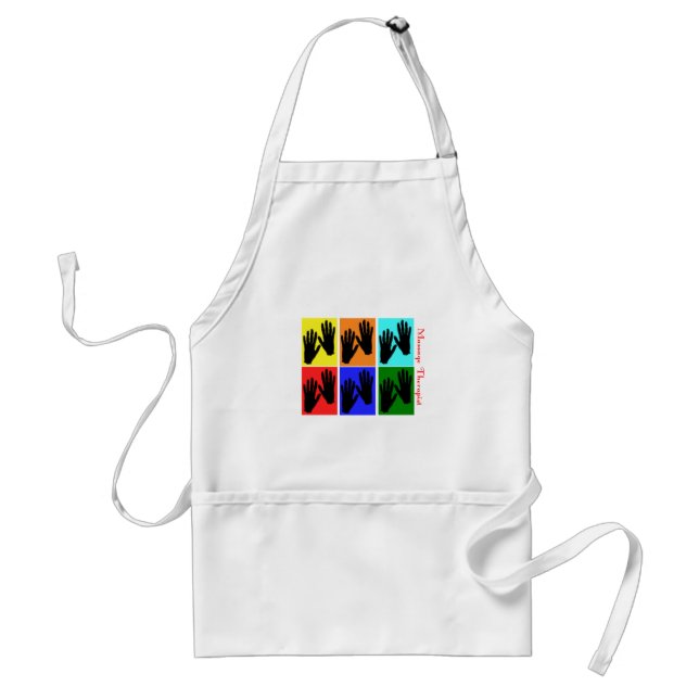 Massage Therapist Pop Art Gifts Adult Apron (Front)