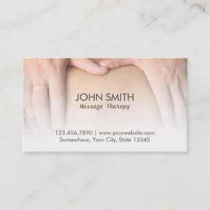 Massage Therapist Professional Appointment Card