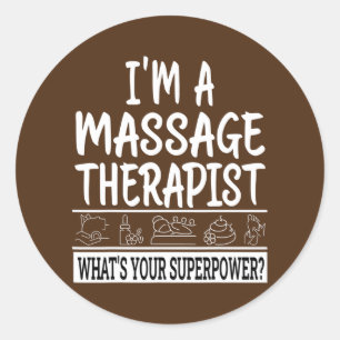 Massage Therapist Relaxation Professional Classic Round Sticker