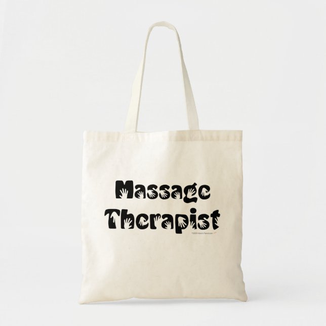 Massage Therapist Reusable Cotton Canvas Tote Bag (Front)