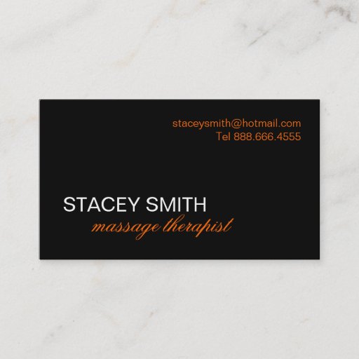Customizable MASSAGE THERAPIST (RMT) BUSINESS CARD