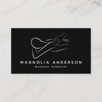 Massage Therapist Silver Foil Business Card