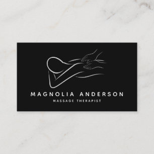 Massage Therapist Silver Foil Business Card