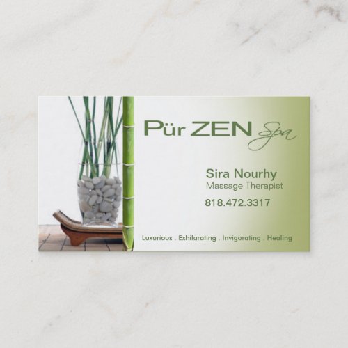 Massage Therapist Spa Business Card template