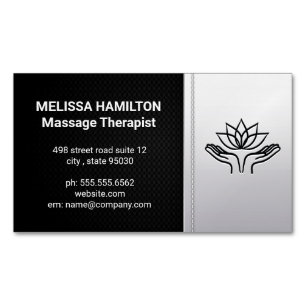 Massage Therapist   Spa   Healing Hands Icon Business Card Magnet