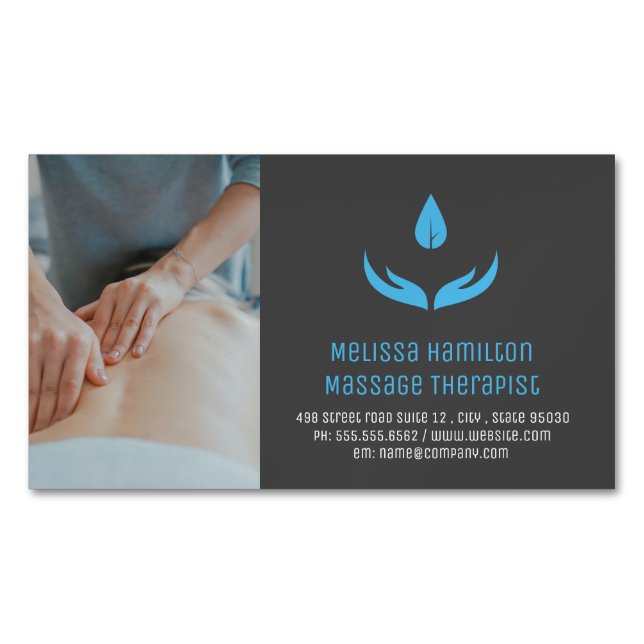 Massage Therapist | Spa Owner Business Card Magnet (Front)