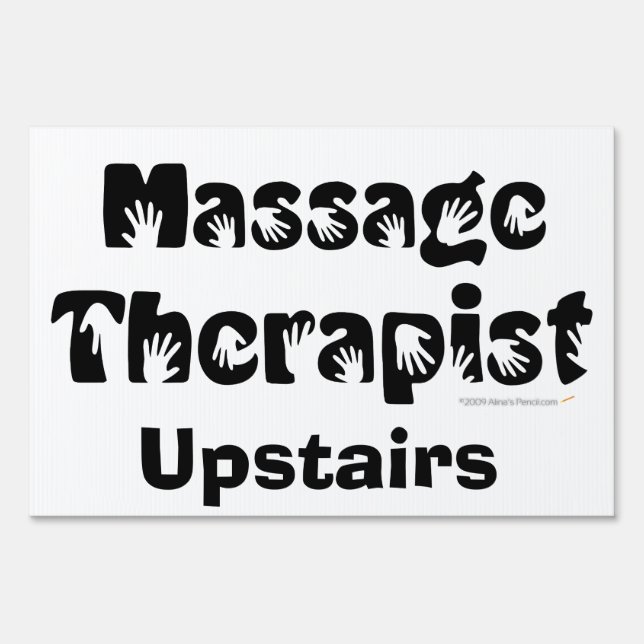 Massage Therapist Studio Custom Business Sign (Back)