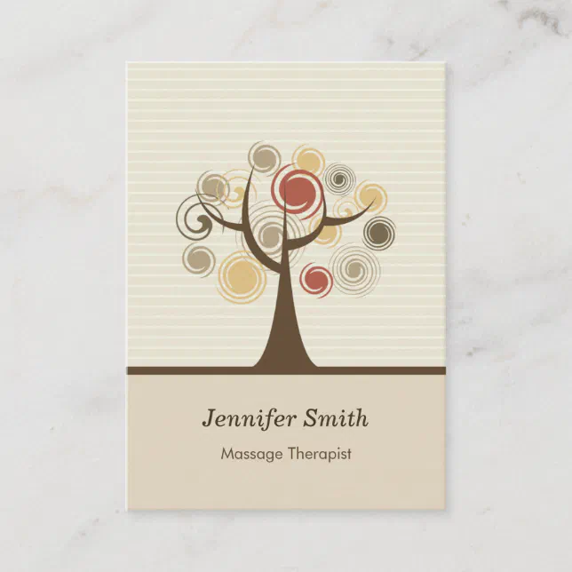 Massage Therapist - Stylish Natural Theme Business Card 