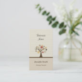 Massage Therapist - Stylish Natural Theme Business Card (Standing Front)