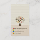 Massage Therapist - Stylish Natural Theme Business Card (Back)