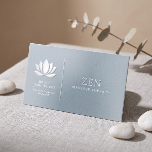 Massage Therapist Template Blue Raised Spot UV Business Card