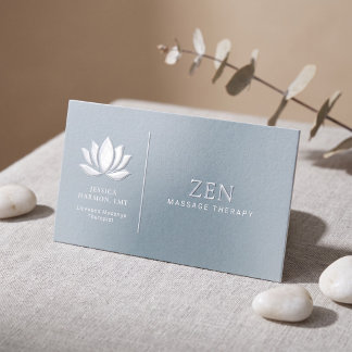 Massage Therapist Template Blue Raised Spot UV Business Card