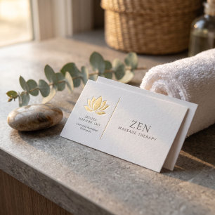 Massage Therapist Template Foil Business Cards